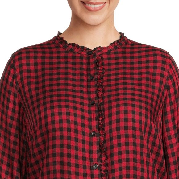 Buffalo Check Plaid Button Down Long Sleeve Shirt Sz 1X … - Picture 3 of 8